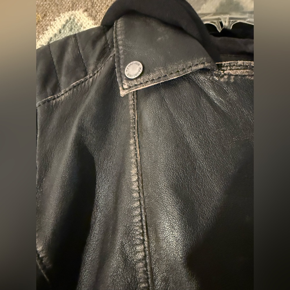 Sundance Reanon distressed leather moto jacket. New in factory plastic. - Picture 6 of 12